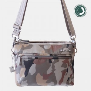 Sac Bandoulière Hedgren Rain Sustainably Made Femme Grise Camouflage | GAJ158BJ