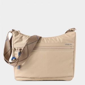 Sac Porté Épaule Hedgren Harper's Rfid Femme Beige | IAF673PW