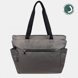 Sacs Fourre Tout Hedgren Margaret Sustainably Made Femme Grise Marron | ZBQ6483NU