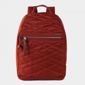 Sacs à Dos Hedgren Vogue Large Rfid Femme Rouge Marron | UHW9276QY