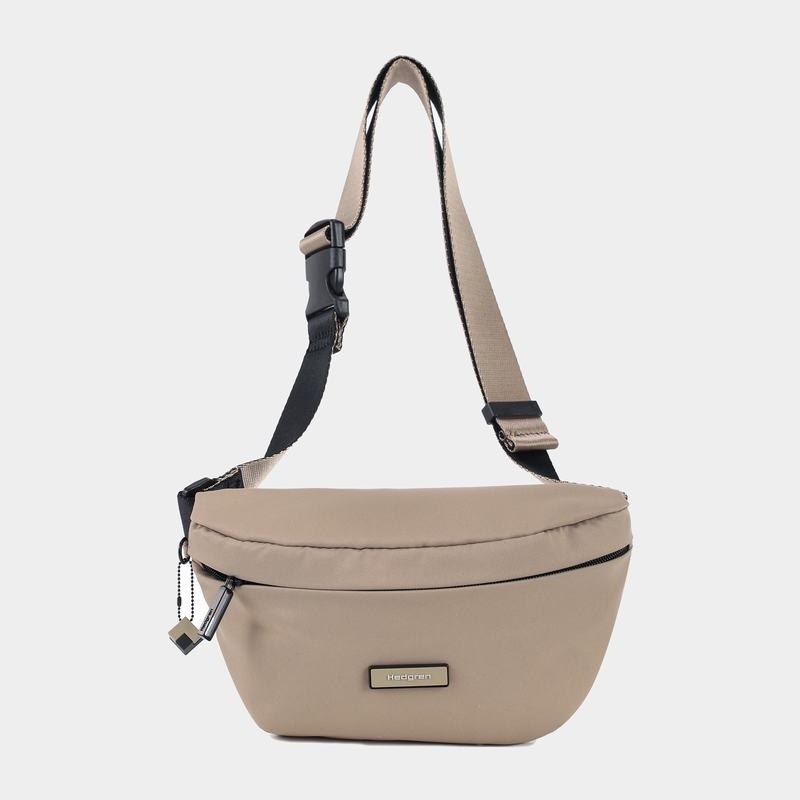 Sac Banane Hedgren Halo Femme Grise Beige | KIJ6327IZ