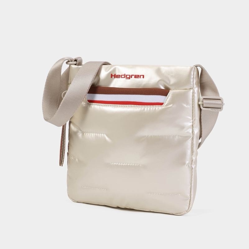 Sac Bandoulière Hedgren Cushy Femme Beige | UNX7986MC