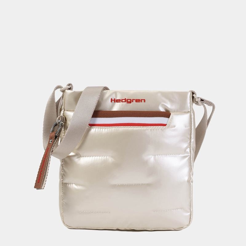 Sac Bandoulière Hedgren Cushy Femme Beige | UNX7986MC