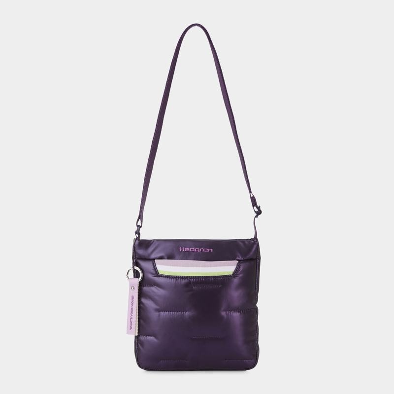 Sac Bandoulière Hedgren Cushy Femme Violette Bleu Foncé | VKD1150VP