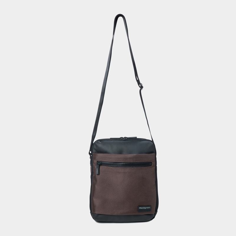 Sac Bandoulière Hedgren Inc Vertical Femme Marron Noir | KCE172CB