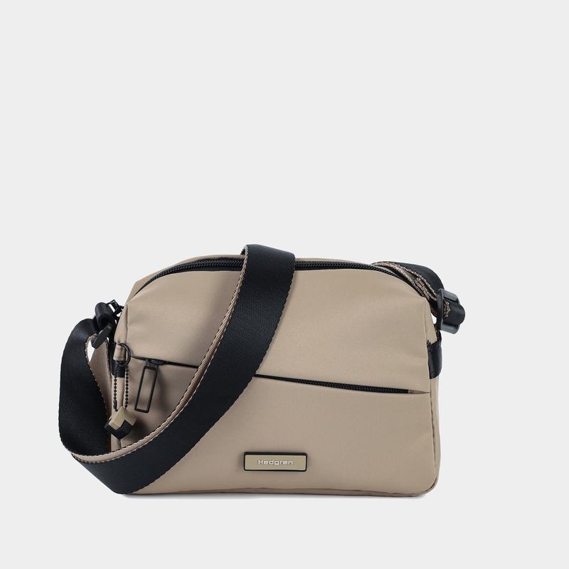 Sac Bandoulière Hedgren Neutron Small Femme Grise Beige | BRD905KD