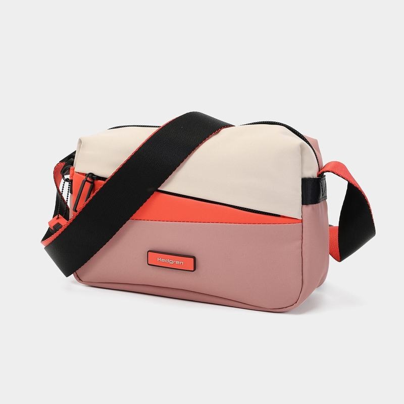 Sac Bandoulière Hedgren Neutron Small Femme Rose Orange | HKL5092UK