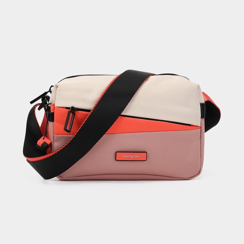 Sac Bandoulière Hedgren Neutron Small Femme Rose Orange | HKL5092UK