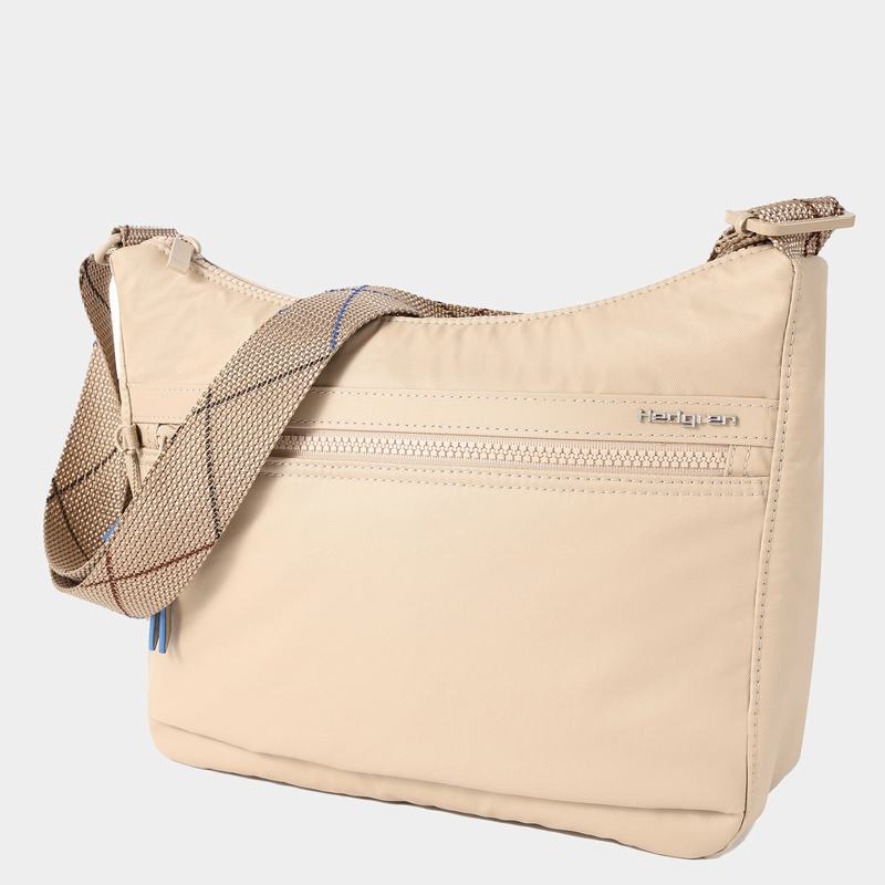 Sac Porté Épaule Hedgren Harper's Rfid Femme Beige | IAF673PW