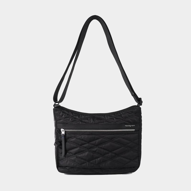 Sac Porté Épaule Hedgren Matelassé Harper's Rfid Femme Noir | SVS8572RS