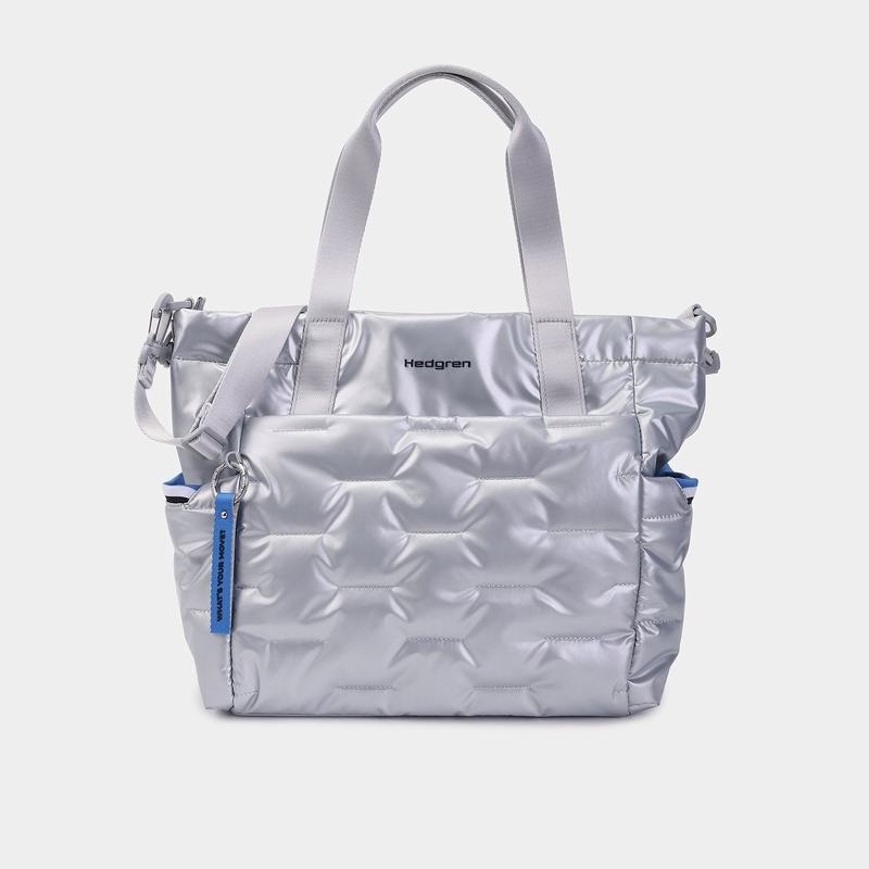 Sacs Fourre Tout Hedgren Puffer Femme Argent Bleu | RLS7254SO