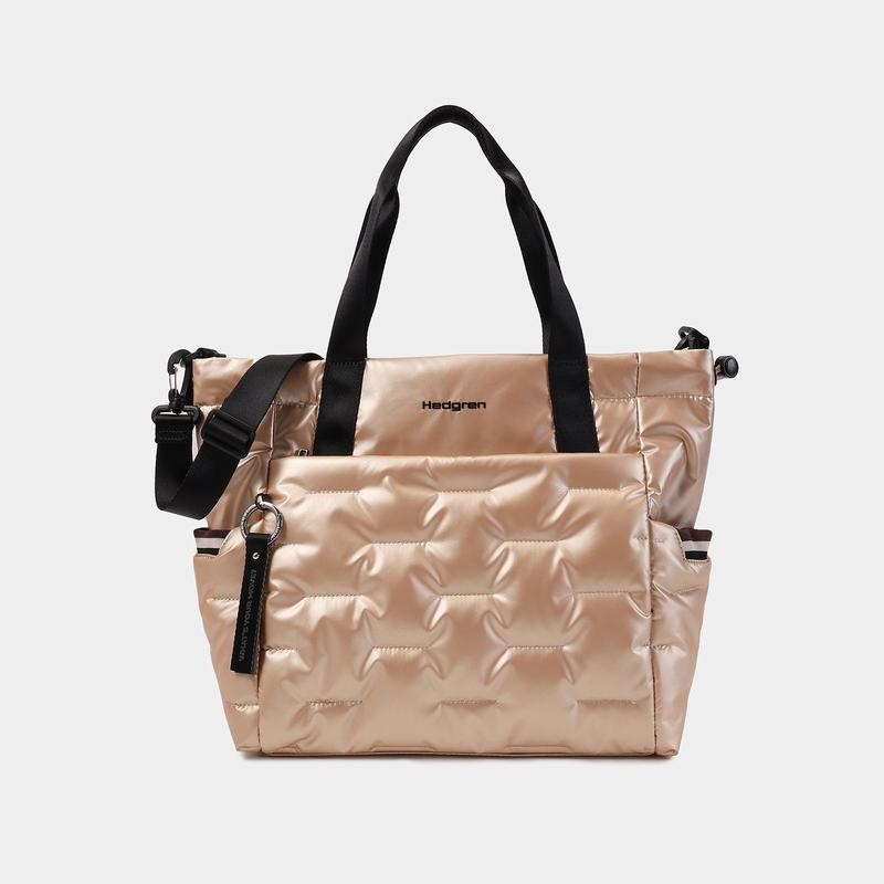 Sacs Fourre Tout Hedgren Puffer Femme Beige | BWQ3796YX