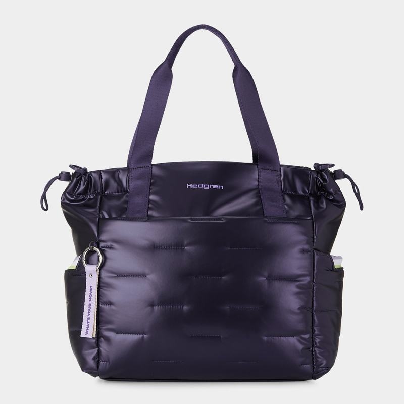 Sacs Fourre Tout Hedgren Puffer Femme Violette Bleu Foncé | BUW5936PD