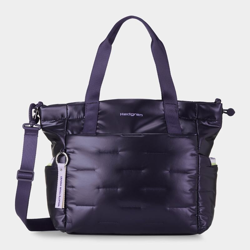 Sacs Fourre Tout Hedgren Puffer Femme Violette Bleu Foncé | BUW5936PD