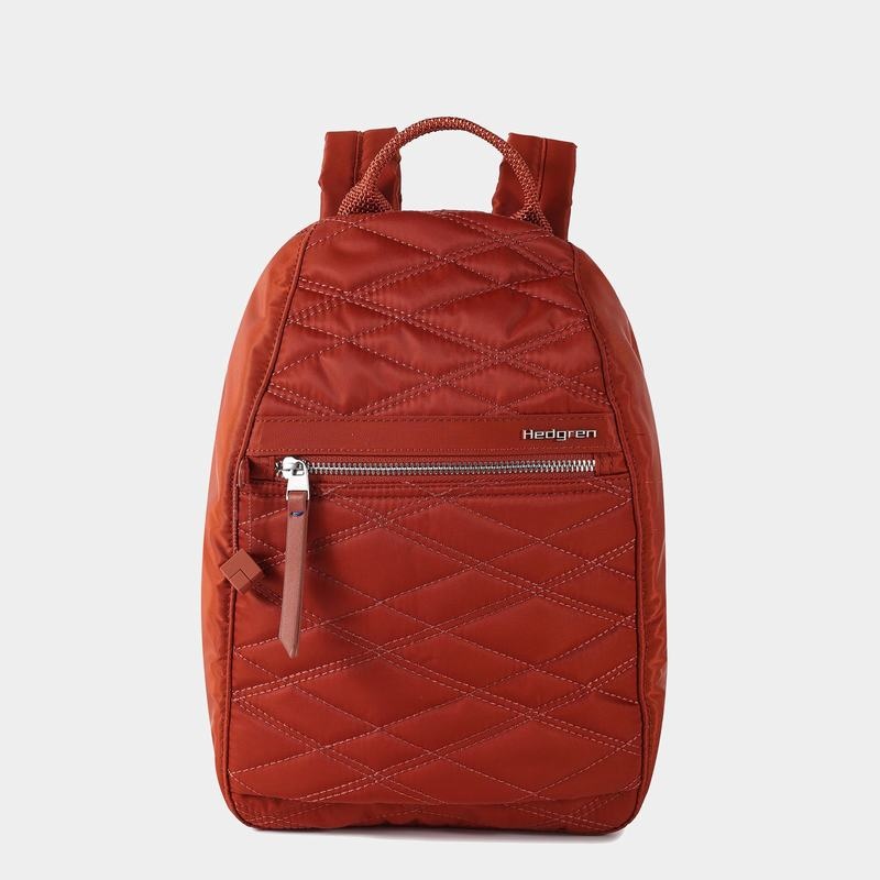 Sacs à Dos Hedgren Vogue Rfid Femme Rouge Marron | TLB3832HX